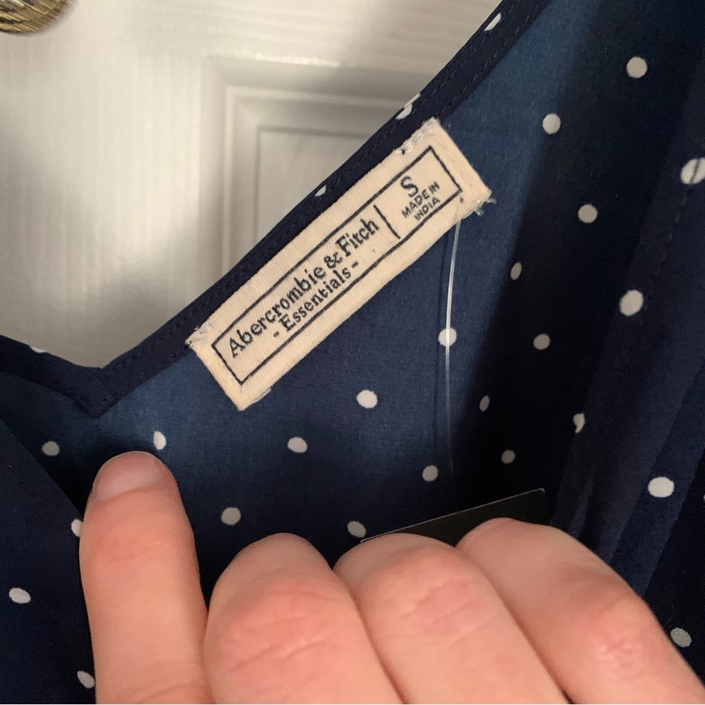 Retro A&F Navy & White Polkadot Camisole - Picture 7 of 10